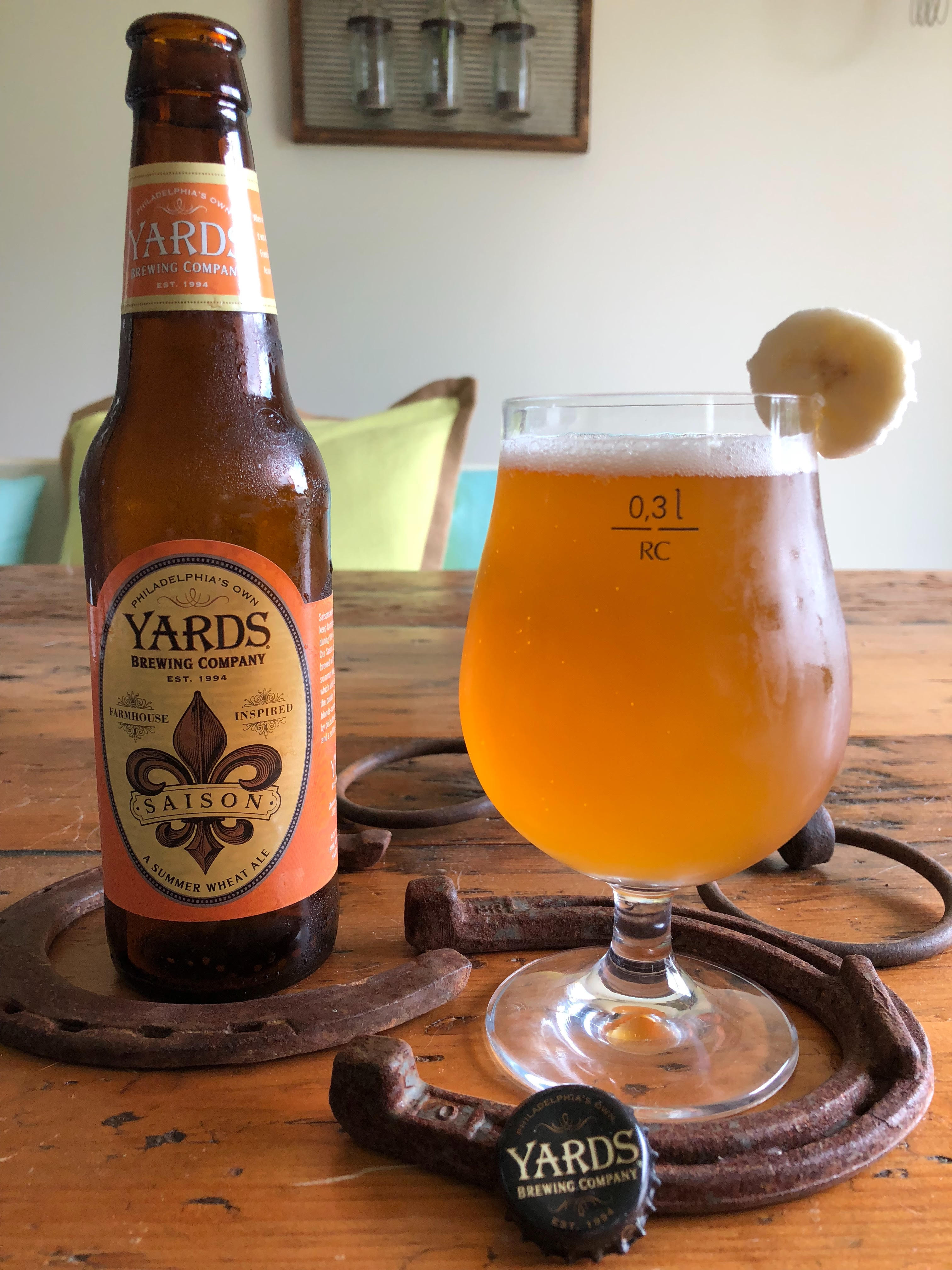 YARD’S Brewing Co Saison Belgian Style Ale Beer Pint Glass