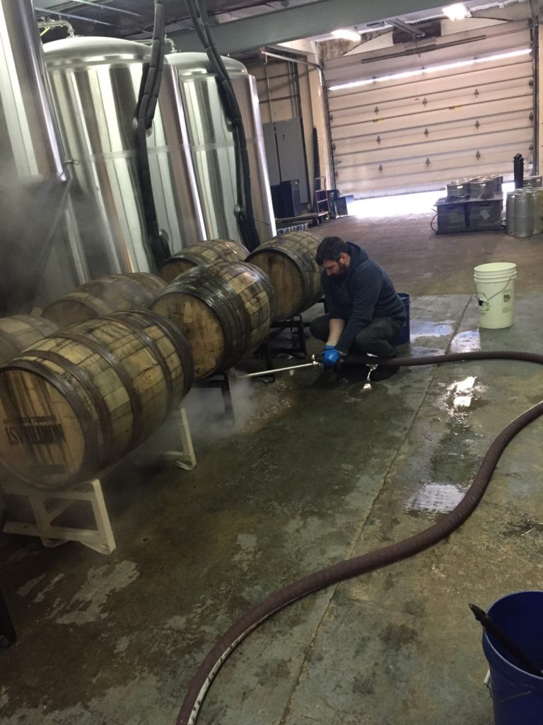 Cleaning barrels for Rodeo clown