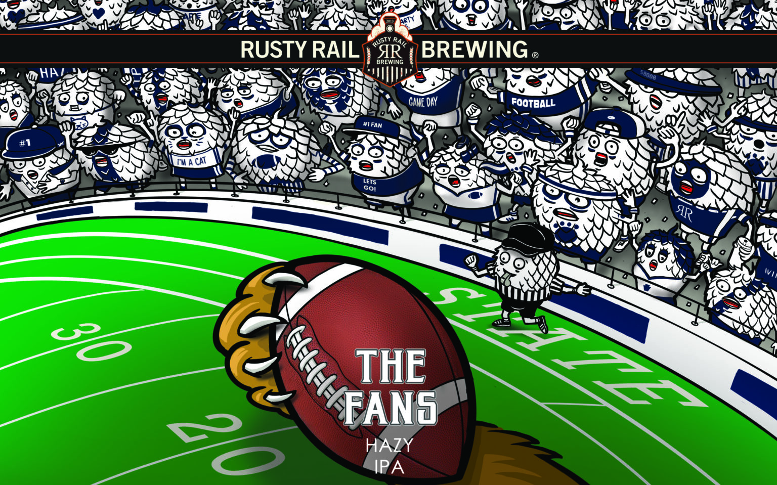 The Fans Hazy IPA Rusty Rail Brewing Penn State Beaver Stadium ...