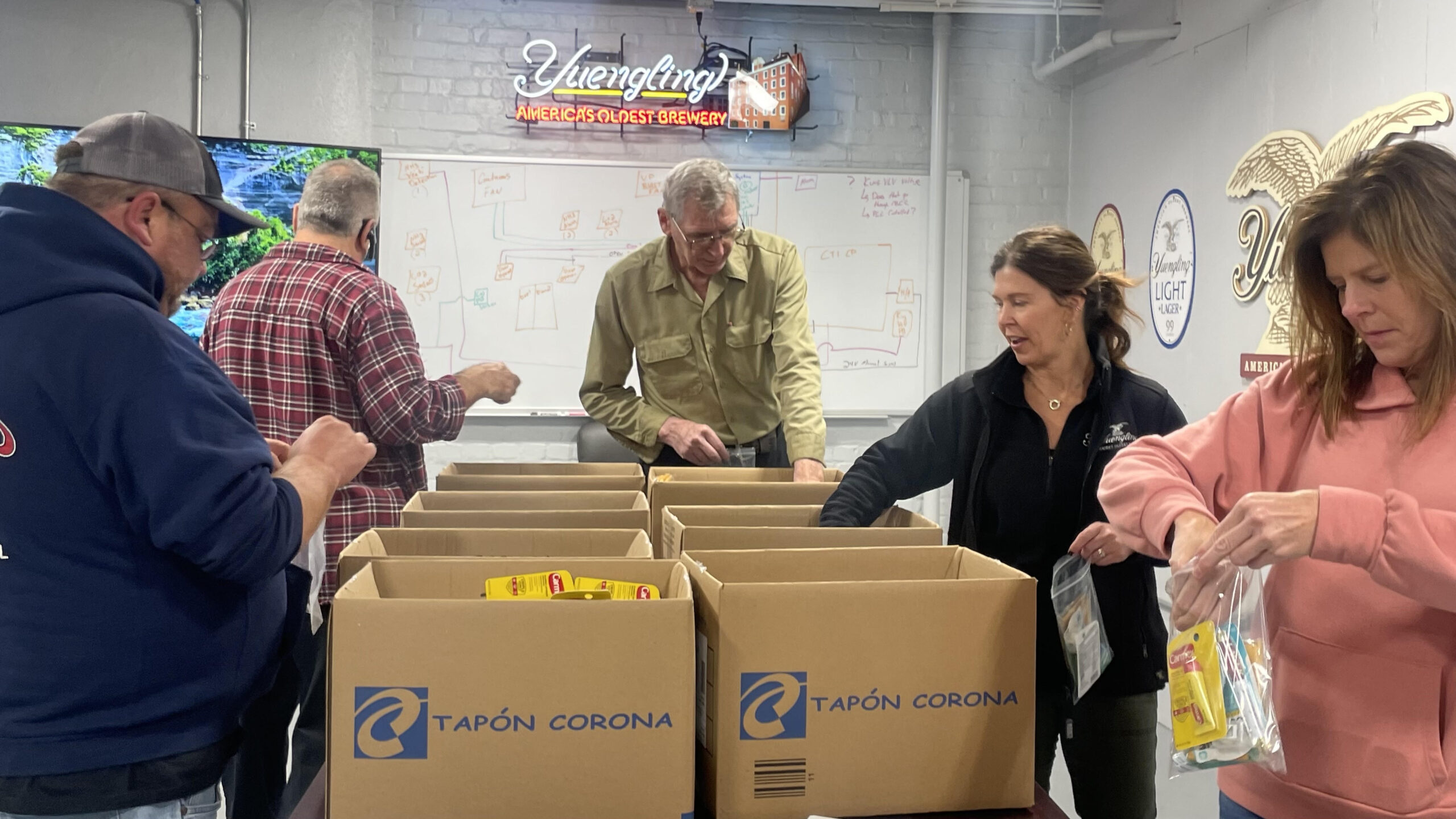 Yuengling Employees Rally And Assemble Care Packages For Our Troops