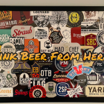 “Drink Beer From Here” Framed Sign